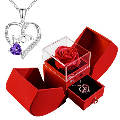 Sienna Lawson – Jewelry Box Necklace Set by The Nevermore – Unique Jewelry by Nevermore Lifestyle & Tech | Silver Heart MOM Necklace