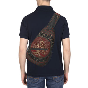 Sigge - The Nevermore Viking Crossbody Bag Tree OF Life – Unique Bags by Nevermore Lifestyle & Tech | 39x19x9CM ElderFuthark 2