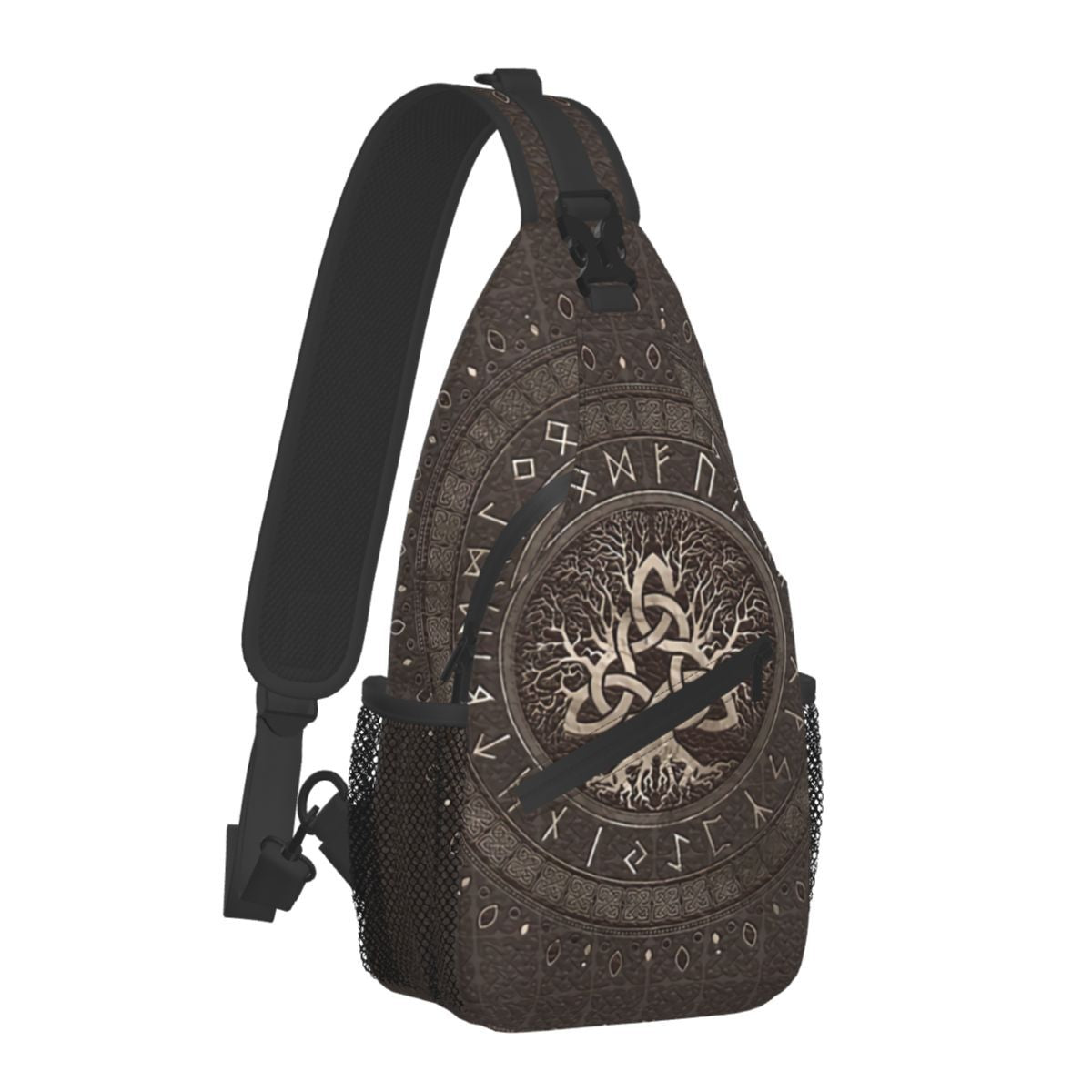 Sigge - The Nevermore Viking Crossbody Bag Triquetra – Unique Bags by Nevermore Lifestyle & Tech | 39x19x9CM TriquetraBrown