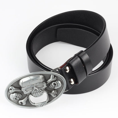 Silas Tempest – Gothic Cow Leather Belt by The Nevermore – Unique Gothic Accessories by Nevermore Lifestyle & Tech | 105cm Brown