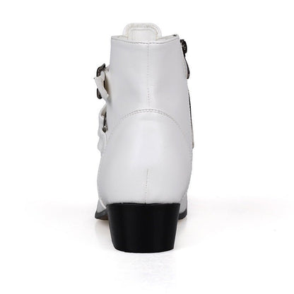 Siren Luxe Pointed Belt Buckle Boots - by The Nevermore – Unique Boots for Women by Nevermore Lifestyle & Tech | 39 Black