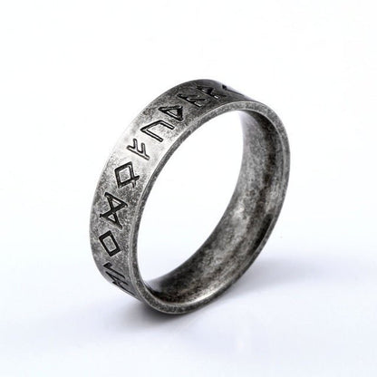 Skuld - The Nevermore Norse Vikings Rune Ring for Men 316L Stainless Steel – Unique Gothic Jewelry by Nevermore Lifestyle & Tech | 10 6mm