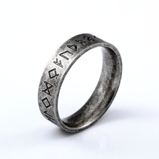 Skuld - The Nevermore Norse Vikings Rune Ring for Men 316L Stainless Steel – Unique Gothic Jewelry by Nevermore Lifestyle & Tech | 10 6mm