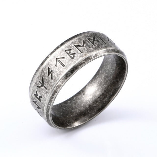 Skuld - The Nevermore Norse Vikings Rune Ring for Men 316L Stainless Steel – Unique Gothic Jewelry by Nevermore Lifestyle & Tech | 10 8mm