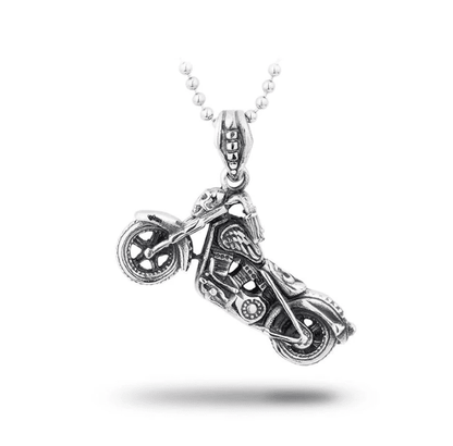Skull Motorcycle - The Nevermore Gothic Stainless Steel Pendant Necklace