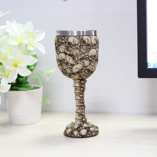 Skulls - The Nevermore Gothic Goblet Wine Resin Cup Tableware Ornament – Unique Gothic Home Decor by Nevermore Lifestyle & Tech | Photo Color