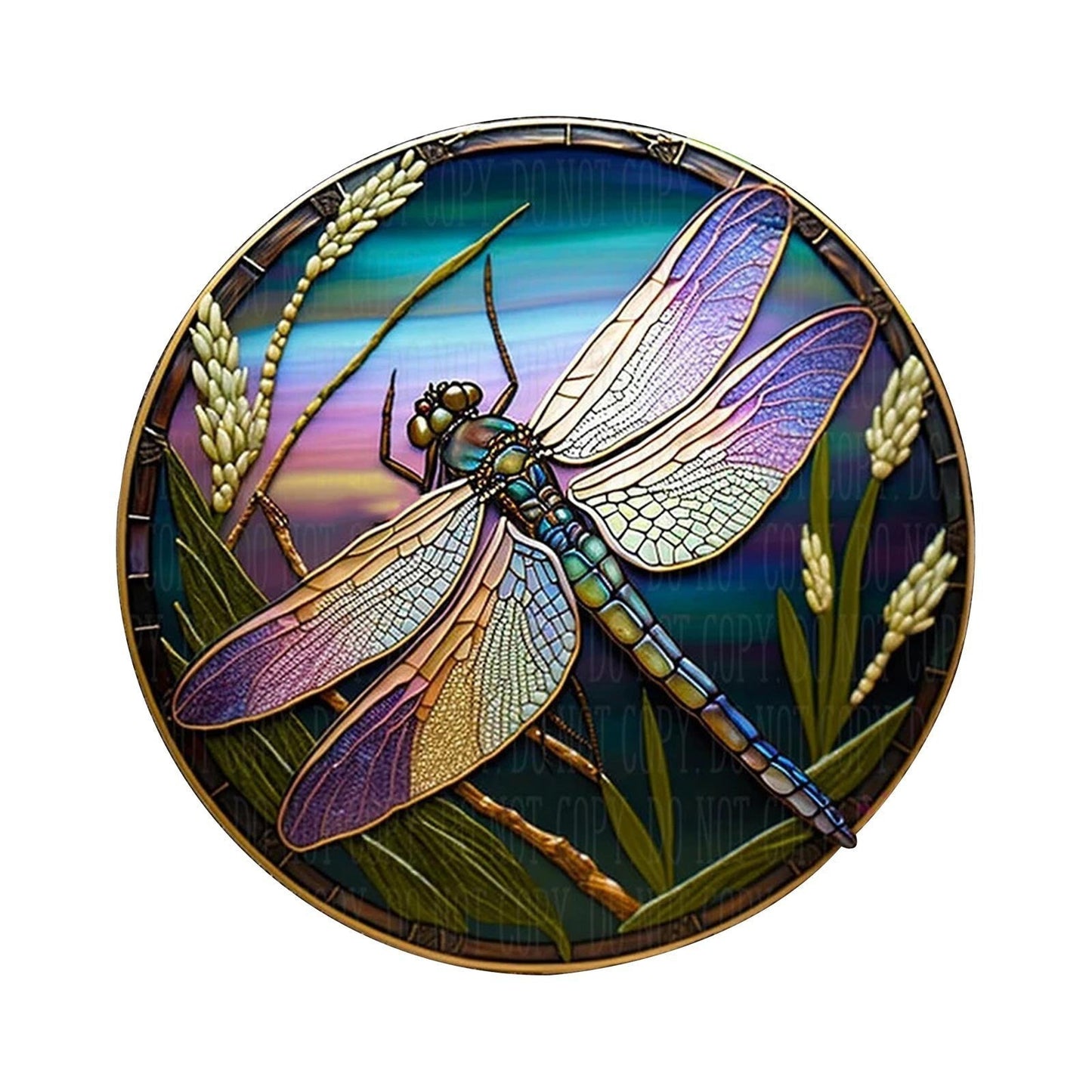 SkyGleam - Acrylic Dragonfly Wreath by The Nevermore