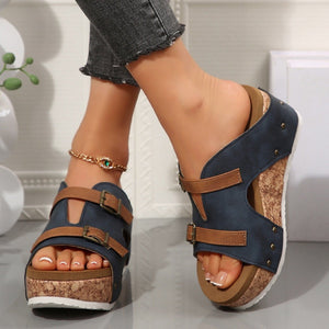 Plus Size Wedge Women's Peep Toe Platform