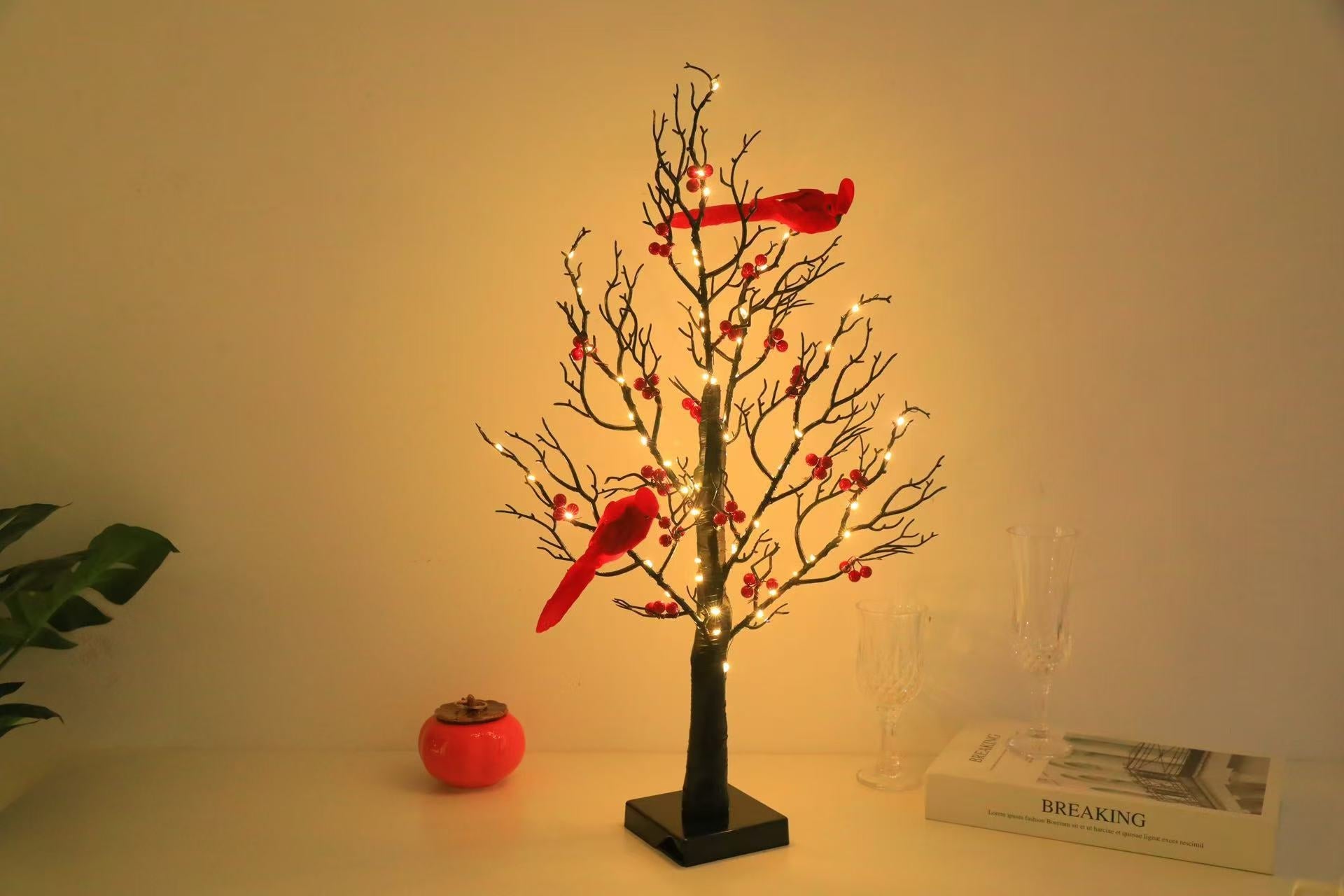 Snowlit Noel – Lighted Mini Birch Tree LED by The Nevermore – Unique Christmas by Nevermore Lifestyle & Tech | 53CM 60 Lights