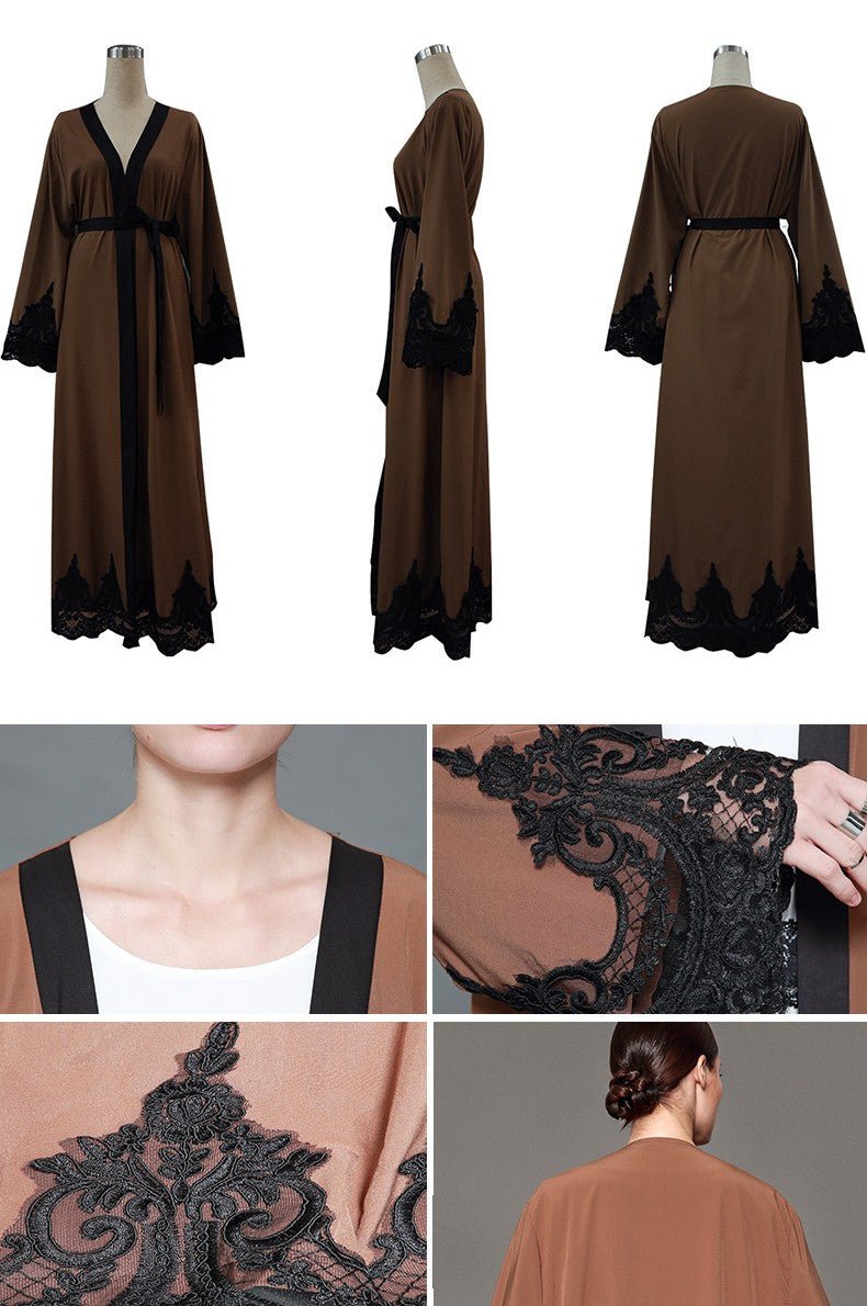 Solara Chic - Dark Brown Robe by The Nevermore – Unique Robes by Nevermore Lifestyle & Tech | 2XL Brown