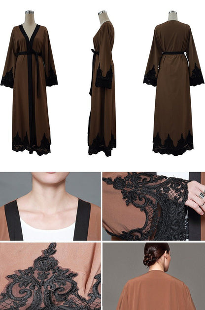 Solara Chic - Dark Brown Robe by The Nevermore – Unique Robes by Nevermore Lifestyle & Tech | 2XL Brown