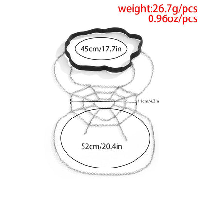 Spider Body Chain - The Nevermore Gothic Body Chains – Unique Body Chains by Nevermore Lifestyle & Tech | Silver