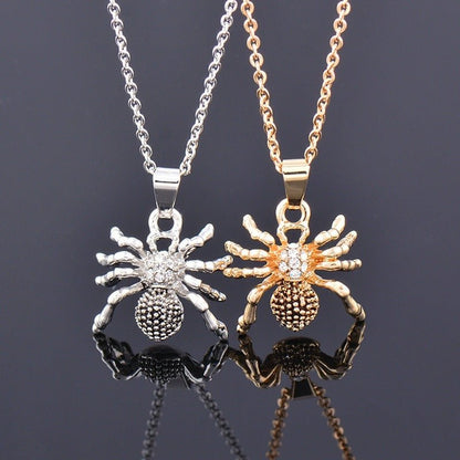 Spider with Rhinestones - The Nevermore Pendant – Unique Pendants - Necklaces by Nevermore Lifestyle & Tech | Gold