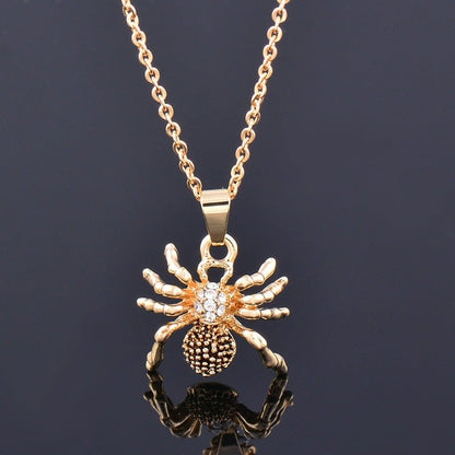 Spider with Rhinestones - The Nevermore Pendant – Unique Pendants - Necklaces by Nevermore Lifestyle & Tech | Gold
