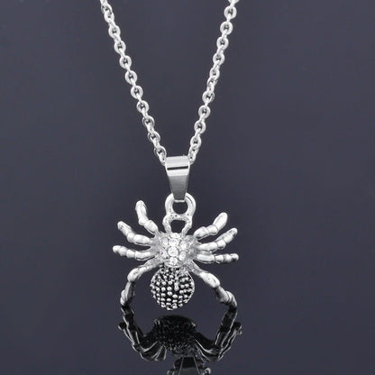 Spider with Rhinestones - The Nevermore Pendant – Unique Pendants - Necklaces by Nevermore Lifestyle & Tech | Silver