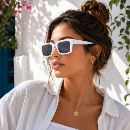 Square Sunglasses Noir Edge by The Nevermore – Unique Sunglasses by The Nevermore | Black / Gray