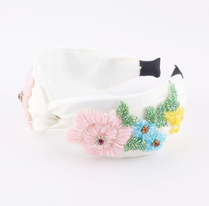 Starkeep - Floral Fabric Headband by The Nevermore – Unique Headbands by Nevermore Lifestyle & Tech | White