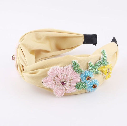 Starkeep - Floral Fabric Headband by The Nevermore – Unique Headbands by Nevermore Lifestyle & Tech | Yellow