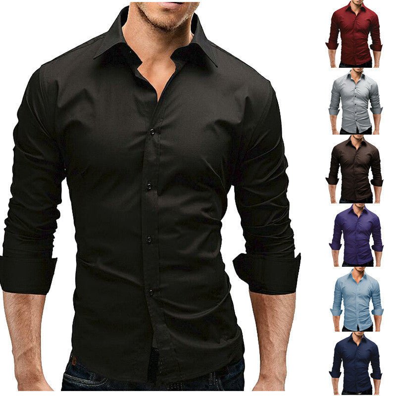 Steele Phoenix - The Nevermore Slim - fit Long - sleeved Shirt for Men – Unique Men's Fashion by Nevermore Lifestyle & Tech | 4XL Black