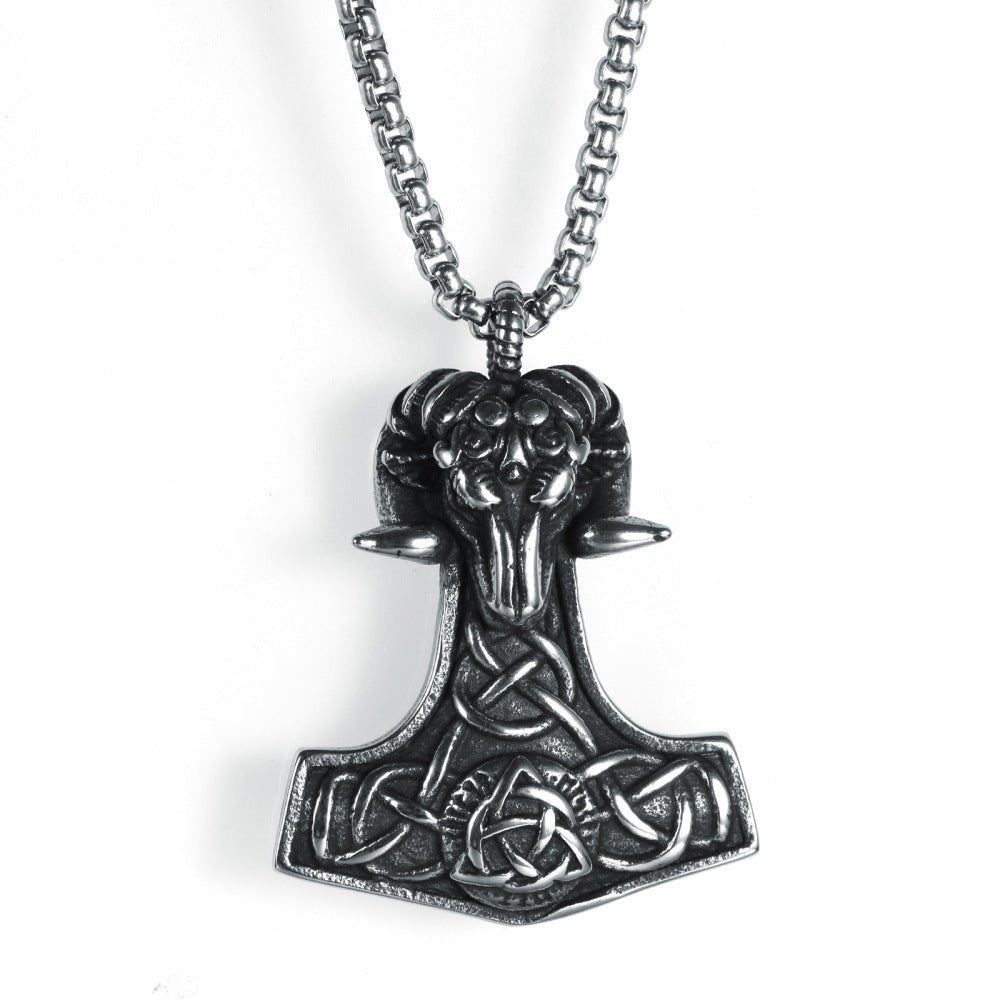 Stigandr Thor's Hammer - Viking Pendant Necklace by The Nevermore – Unique Gothic Jewelry by Nevermore Lifestyle & Tech | With chain