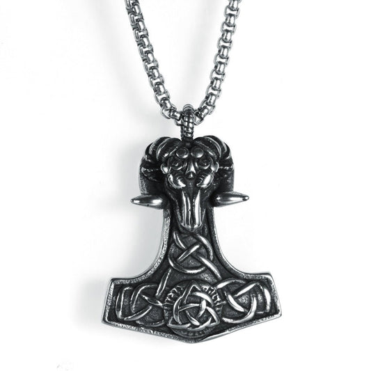 Stigandr Thor's Hammer - Viking Pendant Necklace by The Nevermore – Unique Gothic Jewelry by Nevermore Lifestyle & Tech | With chain