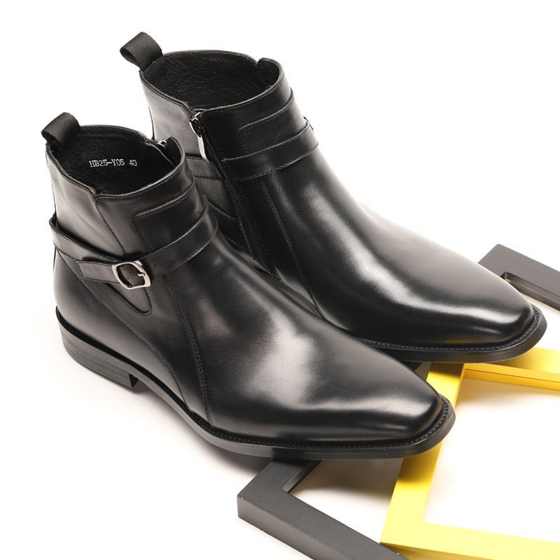 StormStride - British Leather Chelsea Boots by The Nevermore – Unique Boots for Men by Nevermore Lifestyle & Tech | 37 Black