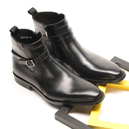 StormStride - British Leather Chelsea Boots by The Nevermore – Unique Boots for Men by Nevermore Lifestyle & Tech | 37 Black