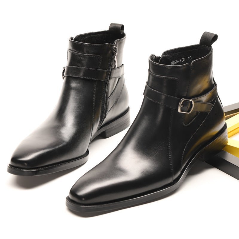 StormStride - British Leather Chelsea Boots by The Nevermore – Unique Boots for Men by Nevermore Lifestyle & Tech | 37 Black