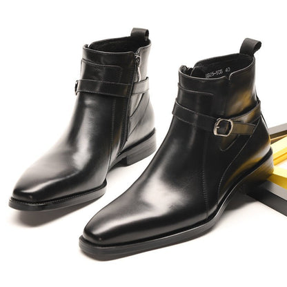 StormStride - British Leather Chelsea Boots by The Nevermore – Unique Boots for Men by Nevermore Lifestyle & Tech | 37 Black