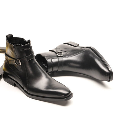 StormStride - British Leather Chelsea Boots by The Nevermore – Unique Boots for Men by Nevermore Lifestyle & Tech | 37 Black