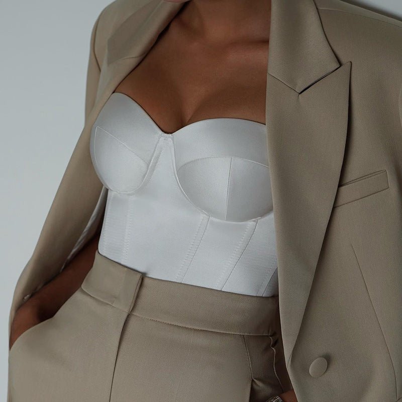 Street Siren Tube Top Vest - Strapless Solid Color by The Nevermore