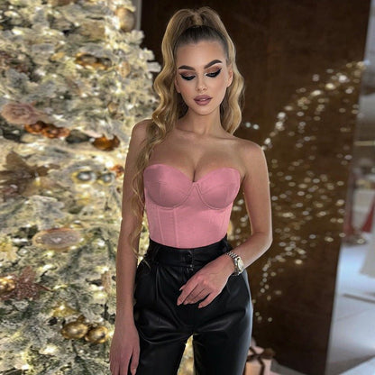 Street Siren Tube Top Vest - Strapless Solid Color by The Nevermore