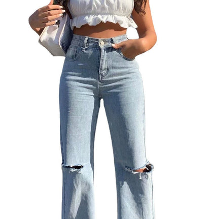 StreetEase - Loose High Waist Straight-Leg Pants by The Nevermore