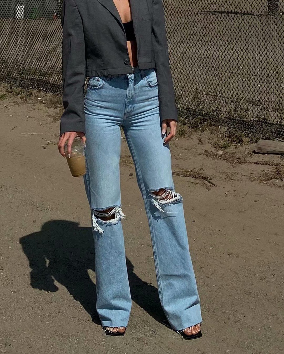 StreetEase - Loose High Waist Straight-Leg Pants by The Nevermore