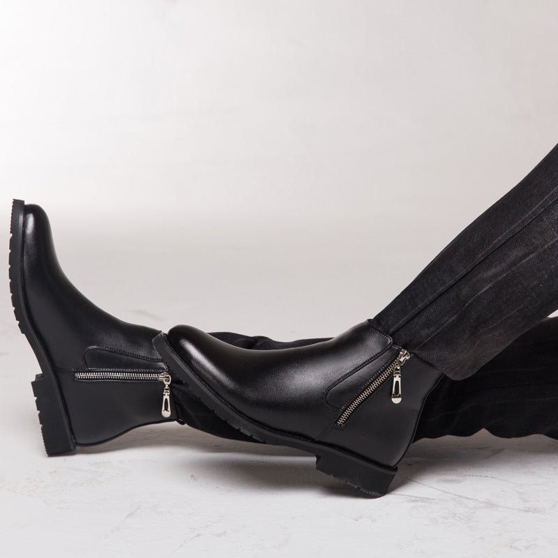 StrideHaven - Casual Rubber Sole Boots by The Nevermore – Unique Shoes by Nevermore Lifestyle & Tech | 37 Black