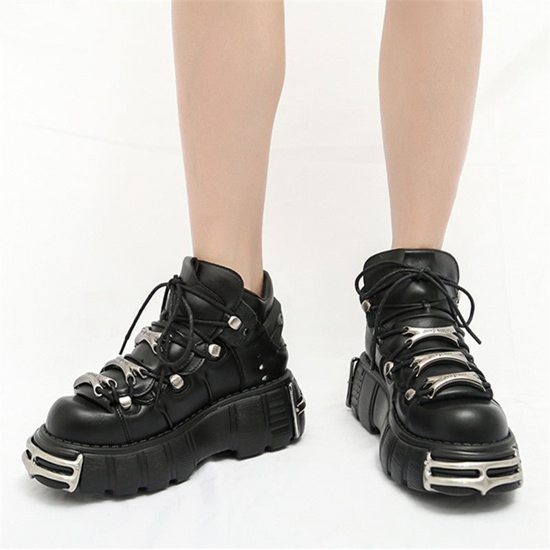 Stygian Stomp - Gothic Shoes with Metal Sole by The Nevermore