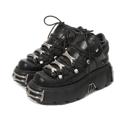 Stygian Stomp - Gothic Shoes with Metal Sole by The Nevermore