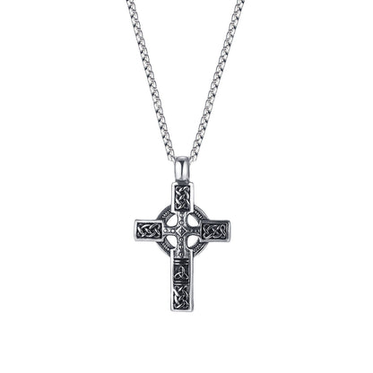 Stygian Symphony - The Nevermore Titanium Steel Men's Cross