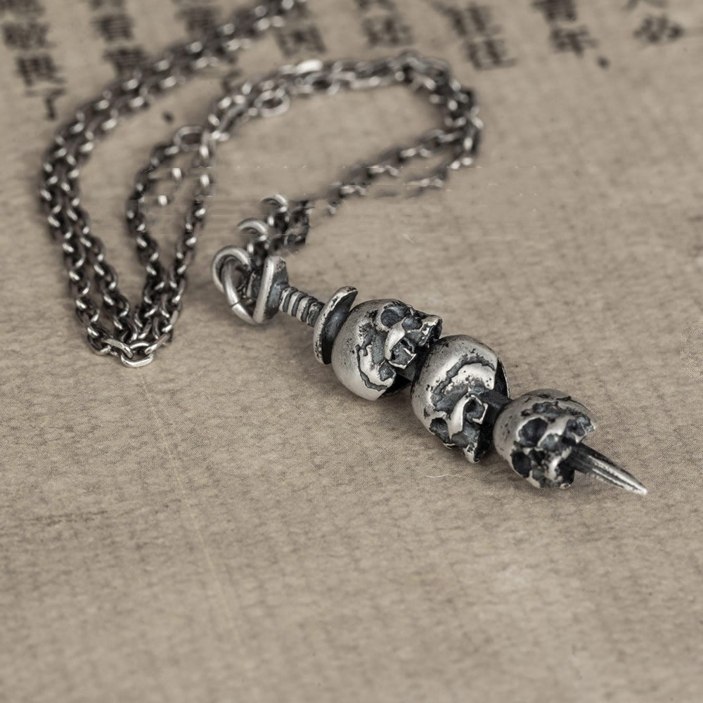 Sword Skull - 925 Silver Gothic Pendant by The Nevermore – Unique Gothic Jewelry by Nevermore Lifestyle & Tech | 925 Silver Without Chain