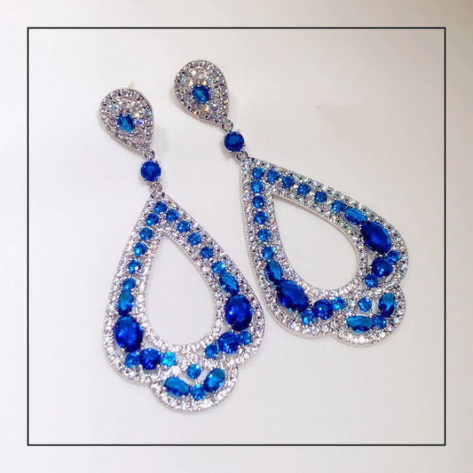 Tamatha - The Nevermore Earrings for Woman Sapphire And Sterling Silver Earrings – Unique Earrings by Nevermore Lifestyle & Tech | A