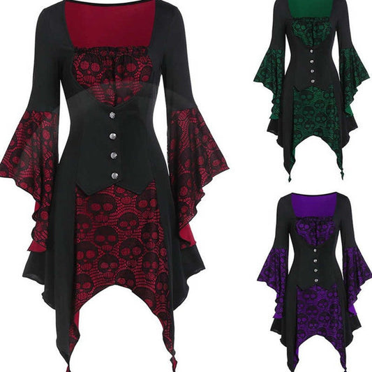 Tania Steam - The Nevermore Gothic Dress – Unique Gothic Fashion for Women by Nevermore Lifestyle & Tech | 2XL Green