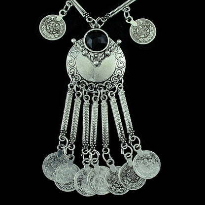 Tassel of Coins - The Nevermore Bohemian Necklace – Unique Boho Necklaces by Nevermore Lifestyle & Tech | Black