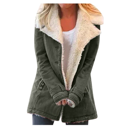 Tender - The Nevermore Women's Plush Coat – Unique Fashion for Women by Nevermore Lifestyle & Tech | SizeS Army green