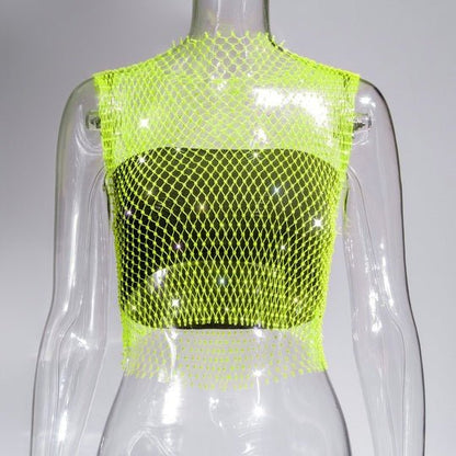 Terra Luxe - Sleeveless Rhinestone T-Shirt by The Nevermore – Unique Blouses by Nevermore Lifestyle & Tech | Average Size Gold