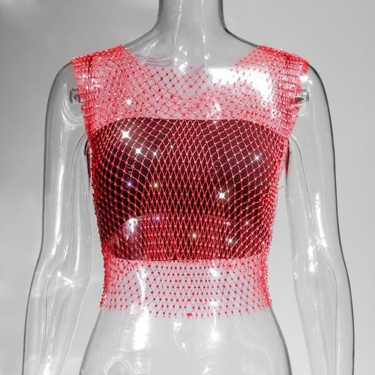 Terra Luxe - Sleeveless Rhinestone T-Shirt by The Nevermore – Unique Blouses by Nevermore Lifestyle & Tech | Average Size Gold