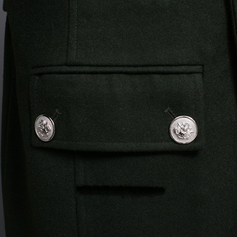 The Nevermore Coats for Men - Double - row Retro Woolen Coat Man – Unique by Nevermore Lifestyle & Tech | 2XL Army Green