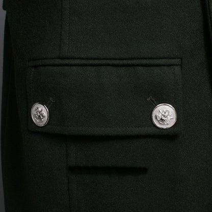 The Nevermore Coats for Men - Double - row Retro Woolen Coat Man – Unique by Nevermore Lifestyle & Tech | 2XL Army Green