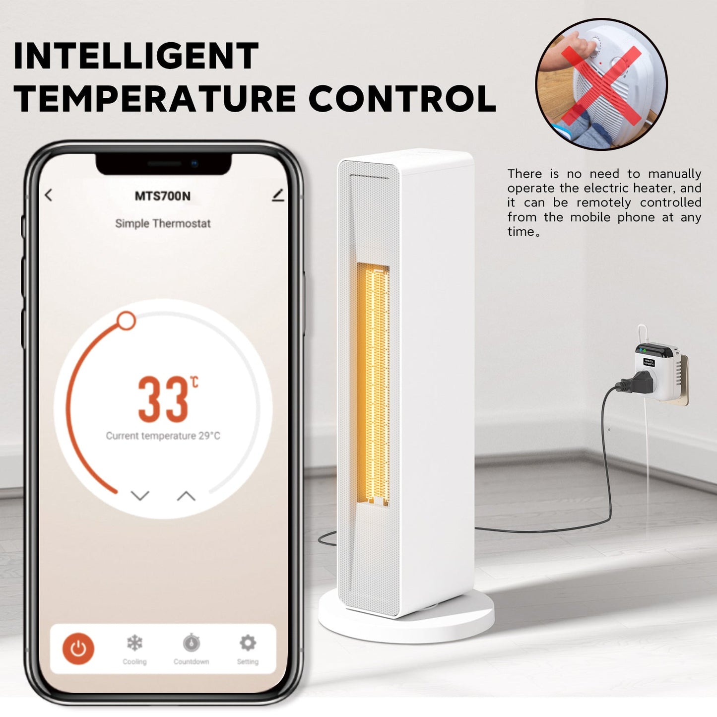 The Nevermore Smart Gadgets - Thermostatic Smart Socket Remote Control Voice Control – Unique Smart Gadgets by Nevermore Lifestyle & Tech | EU White