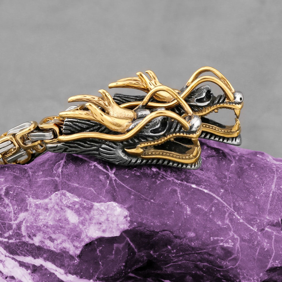 Thor's Hammer with Dragon - The Nevermore Pendant Titanium Steel – Unique Pendants - Necklaces by Nevermore Lifestyle & Tech | 50cm Hammer Dragon Head Chain