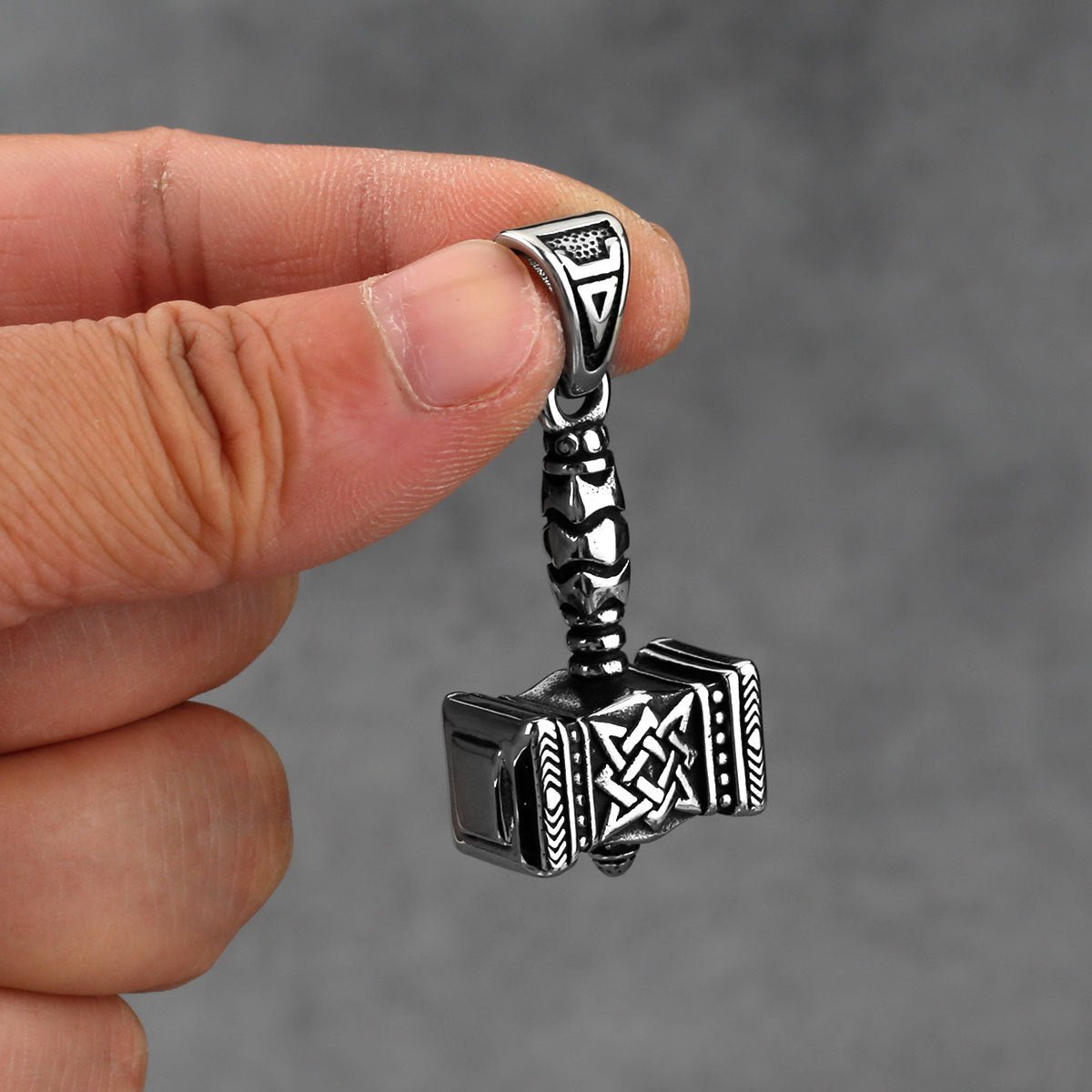 Thunderstrike Mallet Viking Pendant Necklace by The Nevermore